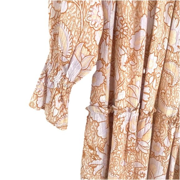 NEW House of Harlow 1960 Boho Floral Mini Dress Multi-Color Peasant Sz XS NWT - Picture 9 of 15